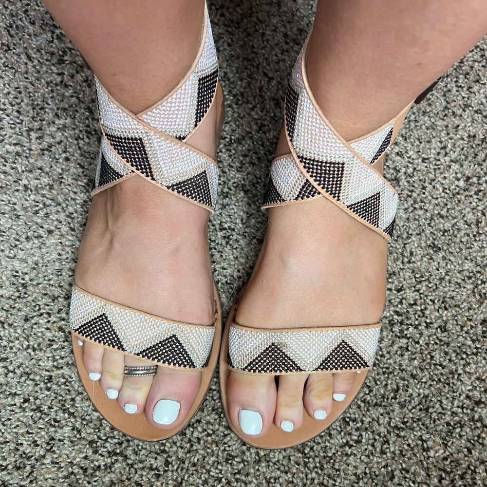 Aztec flat sandals